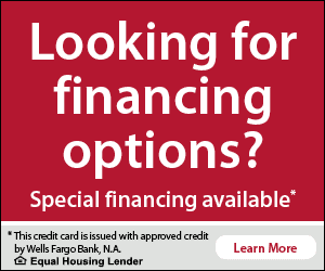 Learn More about Wells Fargo special financing available.